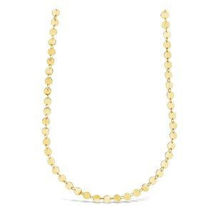 STERLING FOREVER 14K Yellow Gold Plated Round Disc Long Chain Necklace